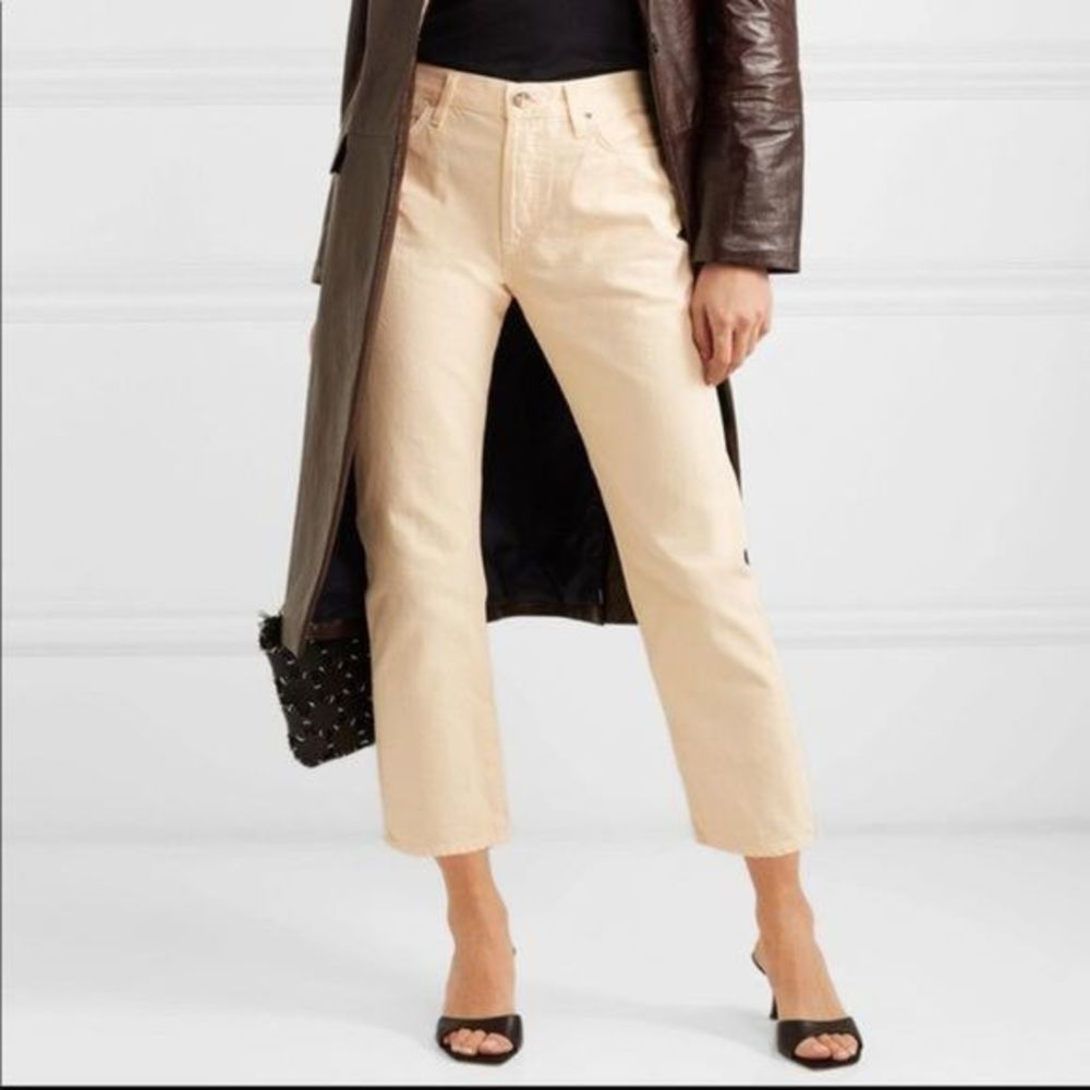 Goldsign Slung straight blonde Jeans NWT